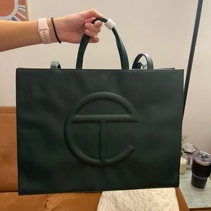Telfar Large Dark Olive Shopping Bag